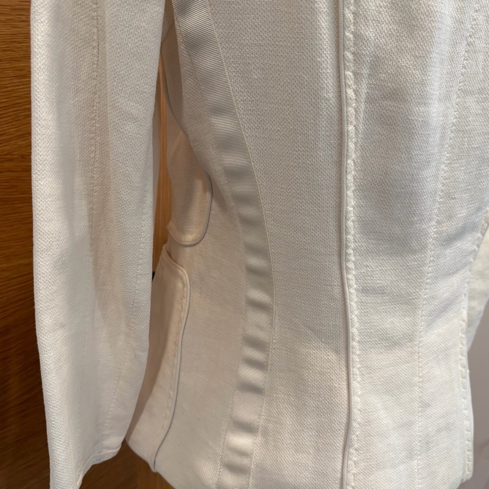 🤍 Donna Karan Collection Linen Blend Button Jacket | Made in Italy | Size US 8 - Picture 3 of 15